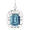 Birthstone Charm - Mar Charm 14K While Gold - 10-1729-3-14KW