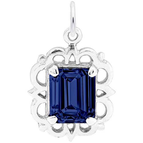 Birthstone Charm - Sep Charm Sterling Silver - 10-1729-9-SS