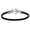 Black Titanium Anchor Hook Bracelet - Sterling Silver 4mm 6.5 Inch