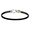 Black Titanium Bar Heart Hook Bracelet - Sterling Silver 14K Gold Wrap 4mm 7 Inch
