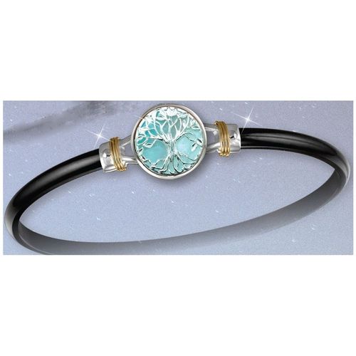 Black Titanium Bar Hook Bracelet - Sterling Silver 14K Gold Wraps 4mm 6.5 Inch