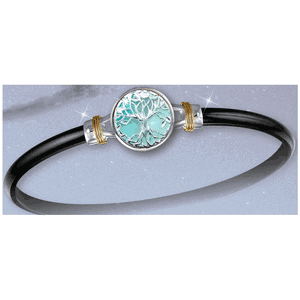 Black Titanium Bar Hook Bracelet - Sterling Silver 14K Gold Wraps 4mm 7 Inch