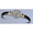 Black Titanium Bar Hook Bracelet - Sterling Silver 14K Gold Wraps 6mm 7.0 Inch