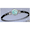 Black Titanium Bar Hook Bracelet - Sterling Silver Wrap 6mm 7.5 Inch