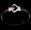 Black Titanium Garnet Hook Bracelet - Sterling Silver Wrap 4mm 7.5 Inch