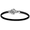 Black Titanium Hibiscus Bracelet - Sterling Silver Hook Sterling Silver Wrap 4mm 7.5 Inch