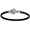 Black Titanium Hibiscus Bracelet - Sterling Silver Hook Sterling Silver Wrap 6mm 7.5 inch