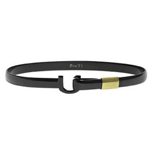 Black Titanium Hook Bracelet 4mm - TiBKGWU400