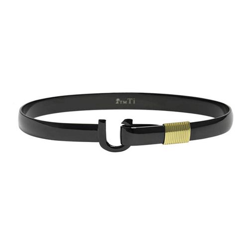 Black Titanium Hook Bracelet - 6mm