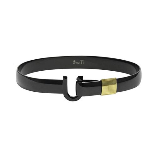 Black Titanium Hook Bracelet - 8mm