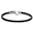 Black Titanium Hook Bracelet - Sterling Silver 4mm 8.5 Inch
