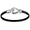 Black Titanium Knot Bracelet - Sterling Silver Hook Sterling Silver Wrap 4mm 7.5 Inch