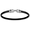 Black Titanium Link Top Hook Bracelet - Sterling Silver Hook Sterling Silver Wraps 4mm 7.5 Inch