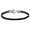 Black Titanium Loop Hook Bracelet - Sterling Silver 14K Gold Wrap 4mm 6.5 Inch