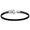 Black Titanium Loop Hook Bracelet - Sterling Silver Hook Sterling Silver Wrap 4mm 6.5 Inch