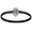 Black Titanium Palm Hook Bracelet - Sterling Silver 14K Gold Wrap 4mm 7.5 Inch