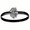 Black Titanium Palm Hook Bracelet - Sterling Silver 6mm 7.5 Inch