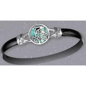 Black Titanium Pure Joy Hook Bracelet - Sterling Silver Wraps 6mm 6.5 Inch