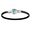 Black Titanium Topaz Hook Bracelet - Sterling Silver 4mm 7.00 Inch