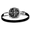 Black Titanium Treasure Coin Bracelet - Sterling Silver 6mm 7.5 Inch