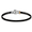 Black Titanium Turtle Hook Bracelet - Sterling Silver 14K Gold Wrap 4mm 7.5 Inch