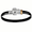 Black Titanium Turtle Hook Bracelet - Sterling Silver 14K Gold Wrap 6mm 8.00 Inch