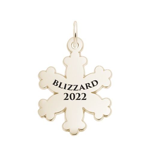 Blizzard Snowflake Charm  - 10K Gold  - 10-2098-0-10K