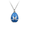 Blue Butterfly Egg Necklace - Diamonds  Sterling Silver - NN0583WA