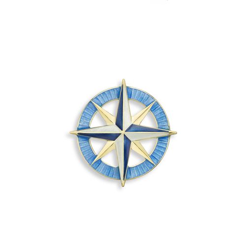 Blue Compass Pendant.18K Gold-Diamond - NNG121A-X
