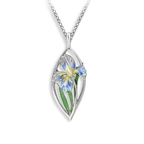 Blue Iris Necklace  Sterling Silver - NN0592A