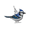 Blue Jay Charm  - Painted- Sterling Silver-10-1119-1-SS