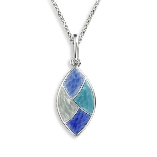 Blue Marquise Necklace, Sterling Silver - NN0554A