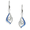 Blue Marquise Wire Earrings  Sterling Silver - NW0576A