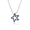 Blue Sapphire Outline Starfish Pendant, Hawaiian Inspired  Pendant, SFP-36094/ BS