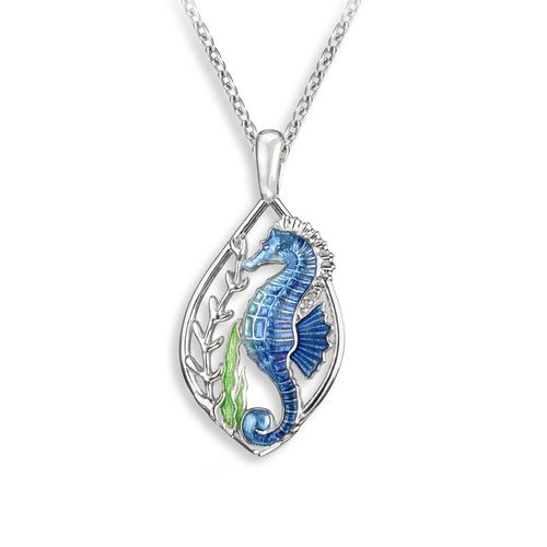 Blue Seahorse-Marquise  Sterling Silver - NN0551A