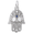 Blue Stone Hamsa Charm - Sterling Silver - 10-1568-s