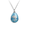 Blue Turtle Egg Necklace - Diamonds  Sterling Silver - NN0581WA