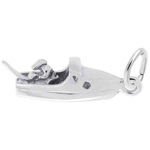 Boat Charm 14K While Gold - 10-698-0-14KW