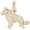Border Collie Dog Charm 10K Gold - 10-3348