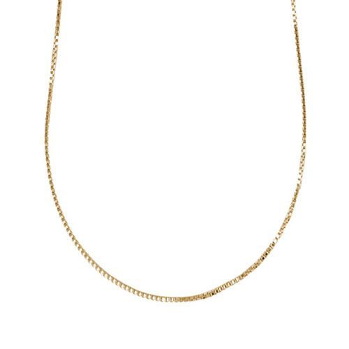 Box Chain .9mm W/spring - 16in Necklace  - Gold Plated  - 33-2001-16-GP