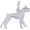 Boxer Dog Charm White Gold - 10-0300