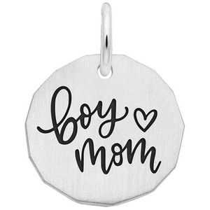 Boy Mom Charm 14K While Gold - 10-1968-0-14KW