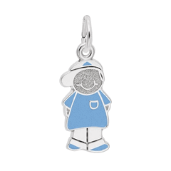 Boy W/baseball Cap Charm