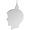 Boys Head Charm White Gold - 10-4429