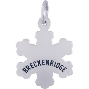Breckenridge Snowflake Charm - 14K White Gold