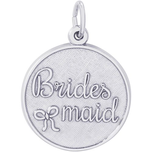 Bridesmaid Disc Charm - Sterling Silver - 10-1835-s