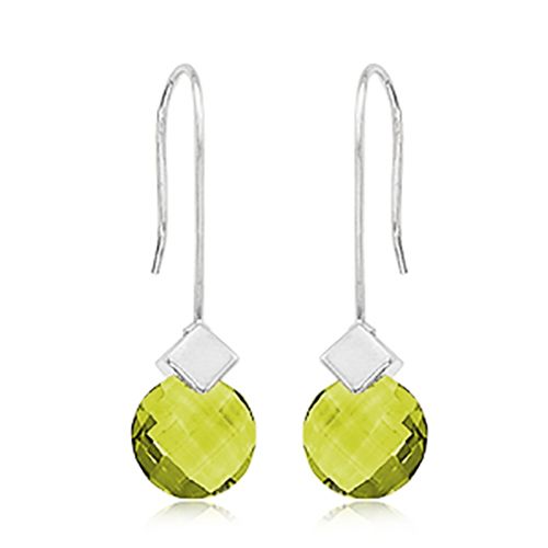 Briolette Oro Verde Earrings - 14K White Gold - 90282OVWG