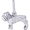 Bull Dog Charm Silver - 10-1559