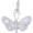 Butterfly Charm White Gold - 10-1768