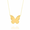 Butterfly Large Diamond 14k Gold Necklace - M4059